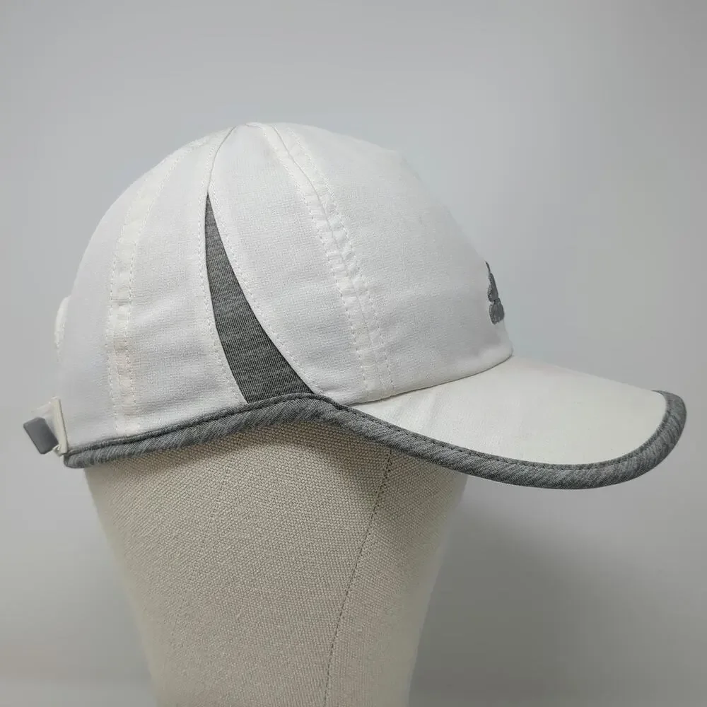 Adidas Baseball Cap White One Size Climalite Embroidered Logo Strapback Hat